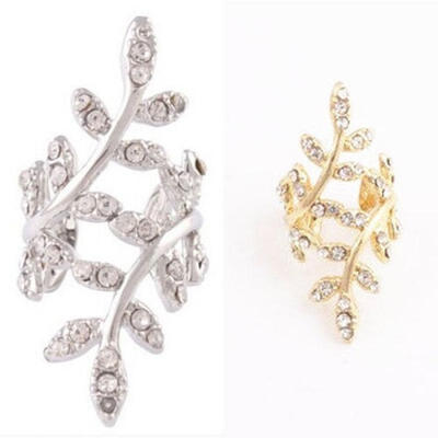 

Women Personality Crystal Starfish Charm Ear Clip Cuff Earring Stud Jewelry