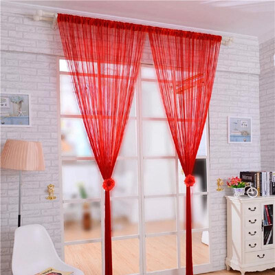 

Door String Curtain Shiny Tassel Flash Silver Line String Curtain 100x200cm Wedding Coffee House Restaurant Decoration
