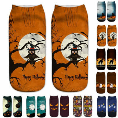 

Unisex Women Men Halloween 3D Print Socks Novelty Funny Pumpkin Socks Gift