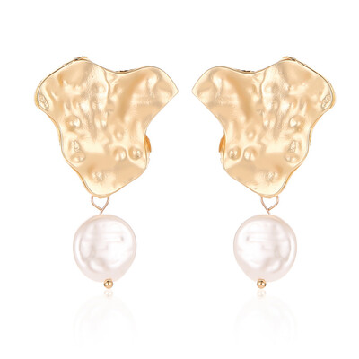

Vintage Irregular Geometric Pearl Earrings For Women Jewelry Accessories