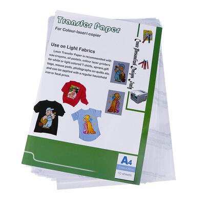 

10pcs Laser Heat Transfer Paper Self Weeding Paper for T-shirt Aprons Bags