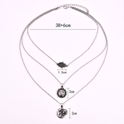 

Newly Necklaces Choker Kolye Bohemia Gold Silver Color Star Moon Necklace Women Boho Pendants Collier Ketting Jewelry