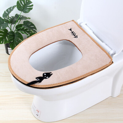 

1Pcs Bathroom Toilet Seat Closes Tool Washable Soft Warmer Mat Cover Pad Cushion