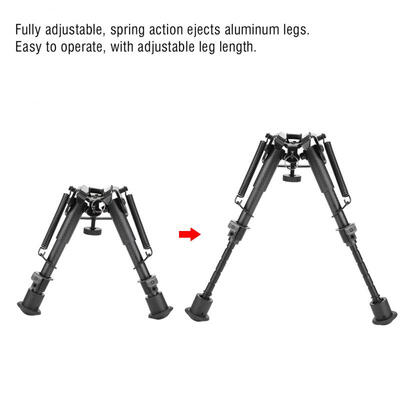 

Greensen 6inch 6-9 Carbon Fiber Tactics Rifle Gun Bipod Swivel Model with Pod Lock FW15-JJ087