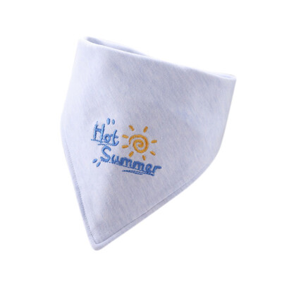 

44531cm Baby Saliva Towel Newborn Cotton Double-Layer Buckle Triangle Scarf Children Stereo Embroidery Cartoon Bib