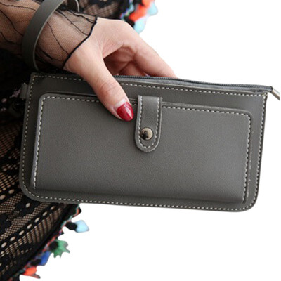

Brand Wallet Women PU Leather Purses Ladies Zipper&Hasp Long Wallet Retro Female Fashion Money Bag Card Holder Wallets