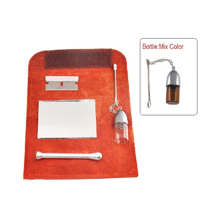 

5PCS Smoke Set Suede Tobacco Cigarette Leather Pipe Kit Portable Smoking Tool