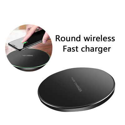 

QI Round Wireless Power Charger Pad With Indicator for Mobile Phone Black