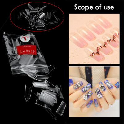 

Toponeto Nail Nail Pieces Are Fully Attached With 500 Triangular Transparent Fake Nails