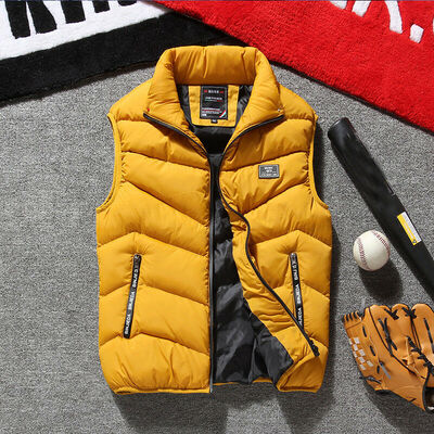 

Winter Warm Mens Cotton Padded Sleeveless Jacket Vest Waistcoat Parka L-4XL