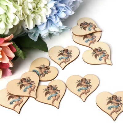

Gobestart Heart-Shaped Wooden Pendant Wooden Flag Pendant Unique Creative Wedding Ornament