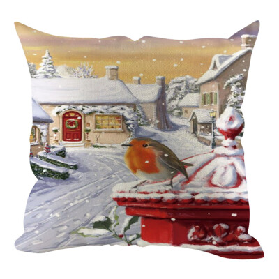 

Tailored Christmas Pillow Cover Pillowcases Decorative Sofa Cushion Cover Home Decoration