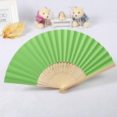 

Siaonvr Pattern Folding Dance Wedding Party Lace Silk Folding Hand Held Solid Color Fan