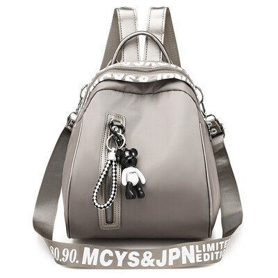 

Three waterproof double shoulder bag girl fashion small backpack with one shoulder slanted Oxford cloth Korean version backpack