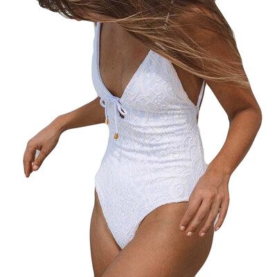 

Saidsome Women Lace Jumpsuit Push-Up Padded Bra Beach Bikini One Piece Sexy Swimwear