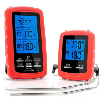 

Wireless Meat Thermometer Food Barbecue Thermometer BBQ Grill Smoker Thermometer Cooking Oven Digital Thermometer with Dual Probe