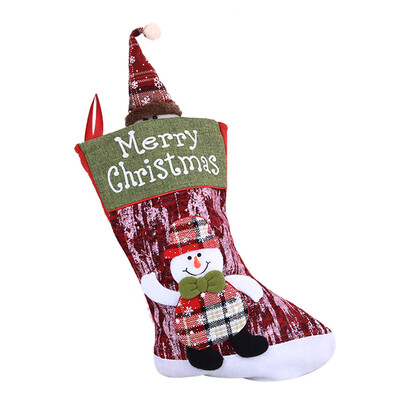 

〖Follure〗Christmas Stocking Large Sock Santa Claus Candy Gift Bag Xmas Tree Hanging Decor