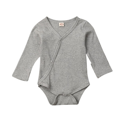 

Newborn Baby Boy Girl Clothes Solid Color Romper Bodysuit Overall Outfits Set