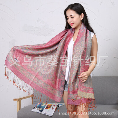 

Autumn&winter new national wind scarf ladies summer air conditioning shawl gold silk peacock bohemian scarf shawl