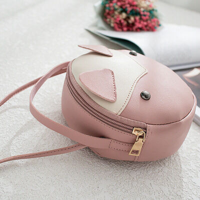 

2019 New Style Patchwork Cute Women Round Tote Messenger Bags PU Handbag Cross Body Bag Shoulder Bag
