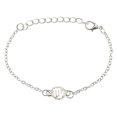 

Silver 12 Constellations Charm Bracelet Astrology Star Sign Guardian Chain Bracelet Women Hand Chain Jewelry