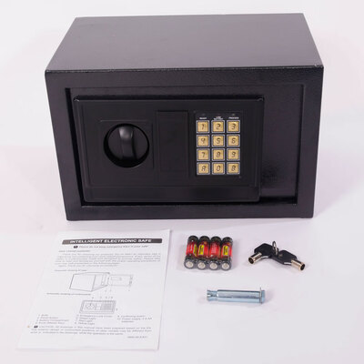 

Electronic Digital Steel Safe Strongbox Small Size Jewelry Cash Money Case Black