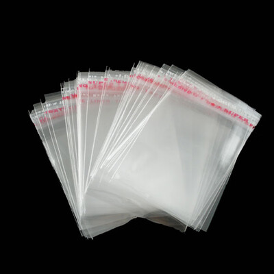 

Packages Practical 200Pcs Self Adhesive Seal Plastic Bag Clear Jewelry Package Plastic Bags