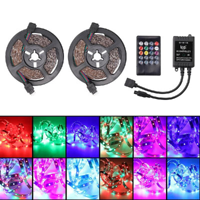 

RGB LED Strip Flexible Light 2 5M 60Ledm Music IR Remote Controller DC12V Home Decoration LED Strip