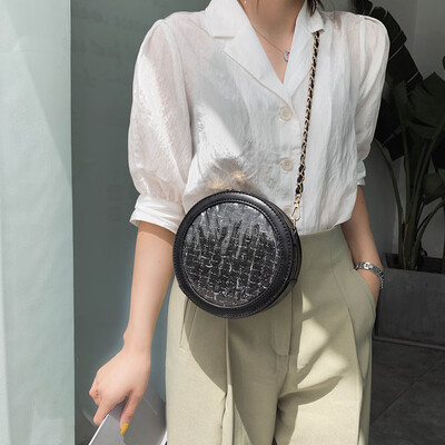 

Tailored Womens Fashion Circular Jelly Transparent Bag Package Woven Messenger Bag