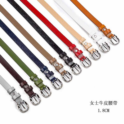 

Leather thin belt ladies belt wild Korean leather jeans dress decorative belt