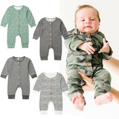 

US Newborn Baby Boy Girl Cotton Romper Bodysuit Jumpsuit Playsuit Outfit Clothes