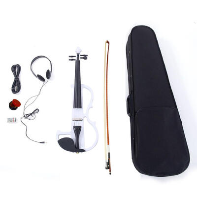 

Ktaxon White 8 Pattern Electroacoustic Violin - Full Size Case Bow Rosin