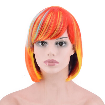 

〖Follure〗Multicolor Women Natural Sexy Short Straight Synthetic Wig Fashion Parting Wigs