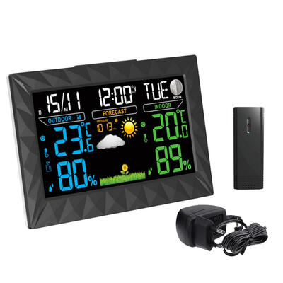 

Digital Color LCD Wireless IndoorOutdoor Temperature&Humidity Meter