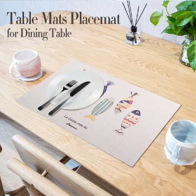 

Placemat Table Mats for Dining Table PVC Skid-proof Heat-Resistant for Kitchen