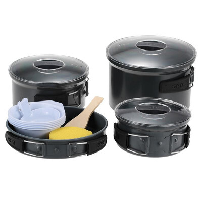 

BRS Camping Pot Outdoor Cooking Utensil Pot Sets Cookware Picnic Tableware Bowl Traveling Food Cooker