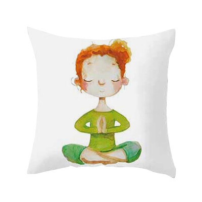 

〖Follure〗Yoga Meditation Pillowcase Decoration Car Sofa Cushion Cover Waist Cushion
