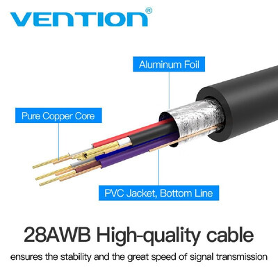 

VENTION 5 Meter 1080P HD VGA Male to VGA Male Extension Line 15-Pin Cable 49FT Connectors 36 Double Magnetic Rings for Video Comp