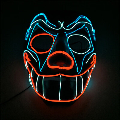 

New Halloween Ghost Dance Party Mask Bar Gorgeous Color EL Cold Light Luminous Mask DJ Music Cosplay Props Decor Supplies