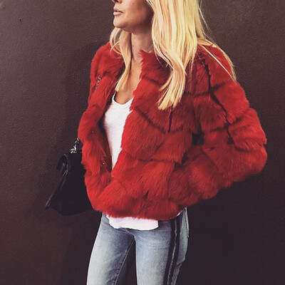 

Toponeto Fashion Women Solid Winter Autume Fold Warm Thick Faux Fur Jacket Coat Outwear