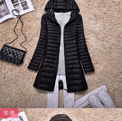 

Down Parka 2018 New Brand Winter Down Jacket Women Long White Duck Down Jacket Outwear Ultralight Hooded Thin Hat Coat