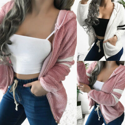 

Women Winter Warm Hooded Knitted Sweater Ladies Cardigan Outfit Coat Jacket