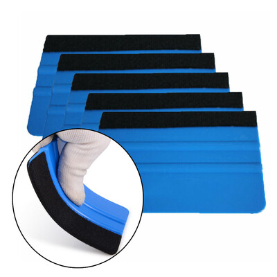 

5 Pcs Plastic Wrapping Squeegee Applicator Felt Edge Car Wrap Scraper Decal Tool