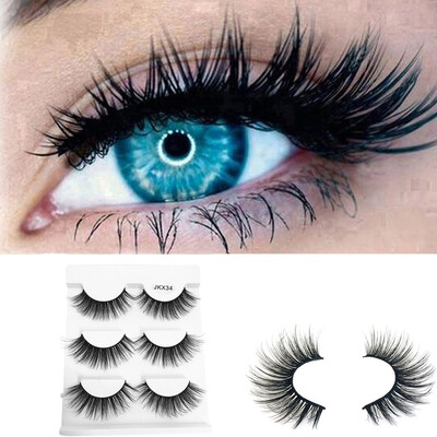

〖Follure〗3Pair Luxury 3D False Lashes Fluffy Strip Eyelashes Long Natural Party