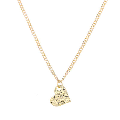 

Love Heart Alloy Gold-color Shorts Chains Clavicle Necklaces & Pendants New Fashion Jewelry Women Wholesale