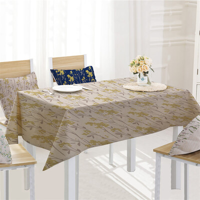 

Toponeto Flower Table Cloth Linen Tablecloth For Kitchen Decorative Dining Table Cover