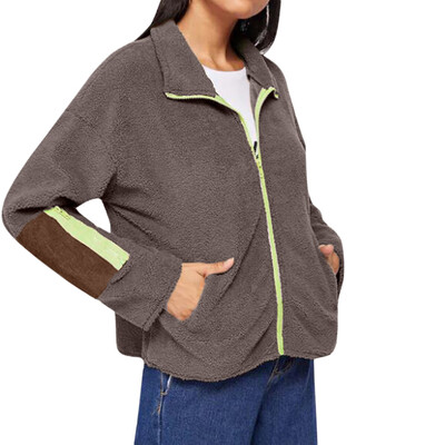 

Toponeto Womens Cardigan Sleeve Jacket Zipper Long Sleeve Pocket Warm Coat