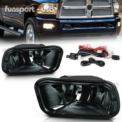 

for 2009-2012 Dodge RAM 150010-17 2500 3500 Smoke Lens Bumper Fog Lights Lamps