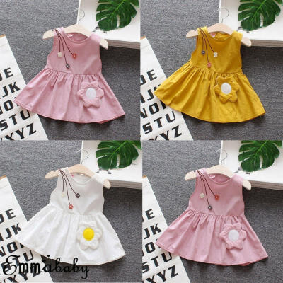 

New Baby Girls Summer Sunflower Outfits Set Dress Infant Newborn Kids Clothes Romper One-Piece