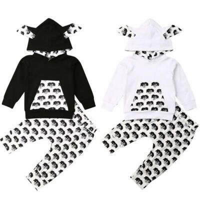 

Baby Girl Dogs Hooded Sweatshirt Top Pants Trousers Outfit Clothes Set 0-24M